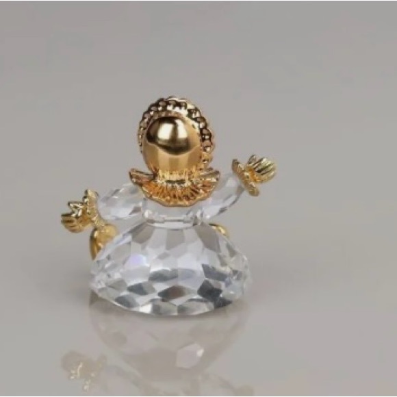SWAROVSKI Crystal "Childhood Dreams" Memories Sitting Baby Doll Gold Accents - Picture 4 of 7